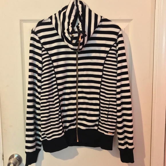 Calvin Klein Full Zip Cowl Neck Terry Cloth - Picture 2 of 8